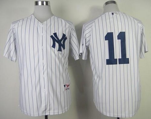 Yankees #11 Brett Gardner White Stitched MLB Jersey - Click Image to Close